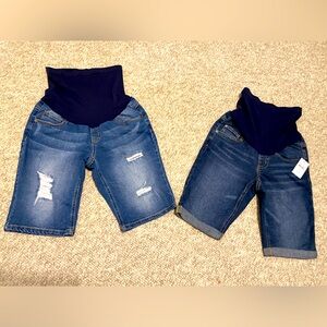 Indigo Blue maternity jean shorts